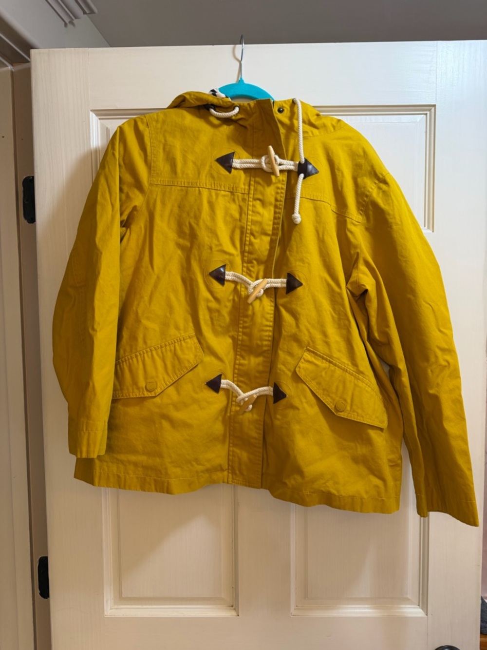 Boden Whitby Mustard Hooded Jacket with Toggle Detail